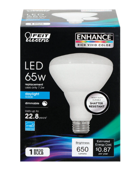 LED Bulb Feit Electric BR30 E26 (Medium) Daylight 65 Watt