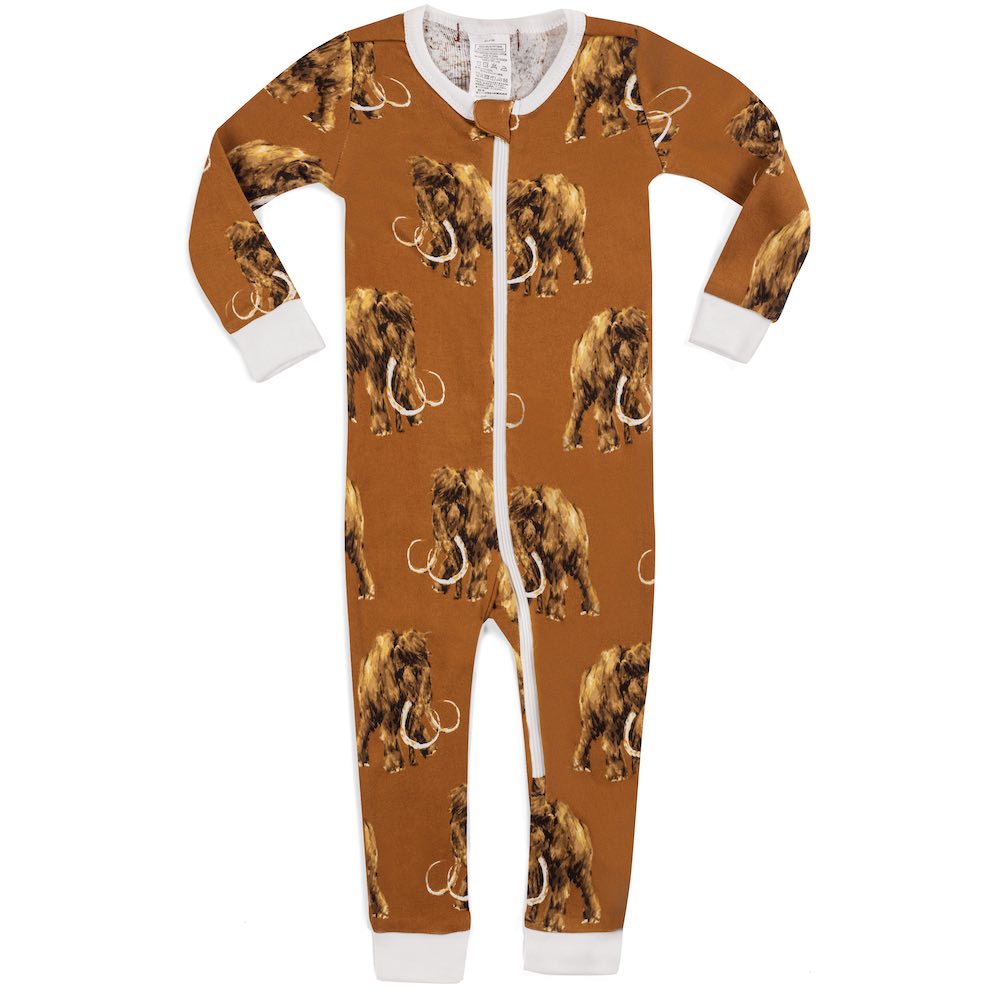 Milkbarn Woolly Mammoth Zipper Pajama