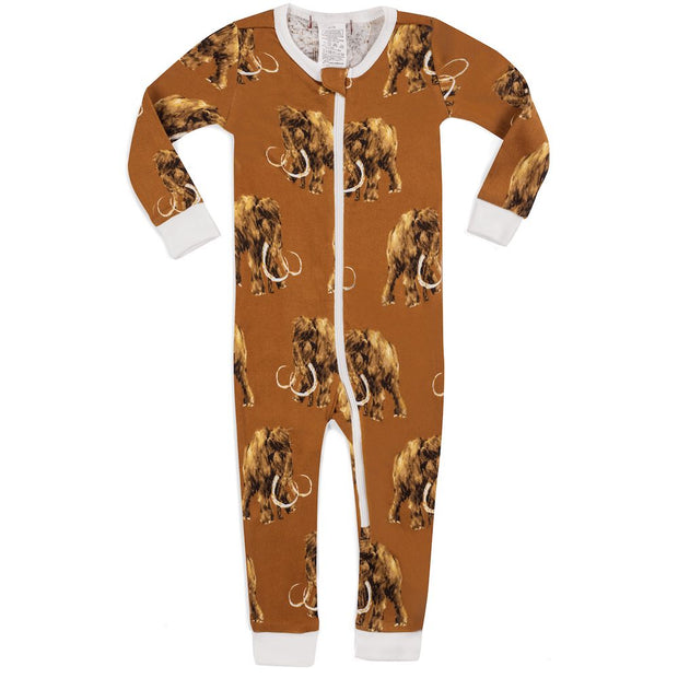 Milkbarn Woolly Mammoth Zipper Pajama