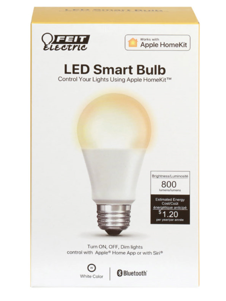 FEIT Electric A19 E26 (Medium) LED Smart Bulb White 60 Watt