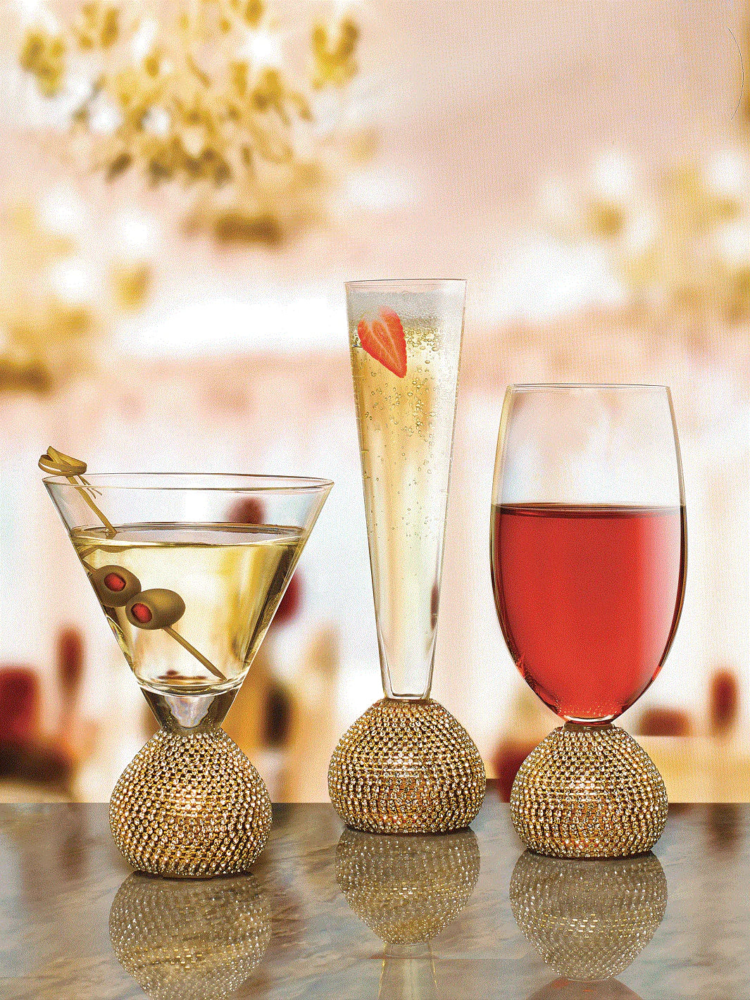 wine glass bling Qualia Glass