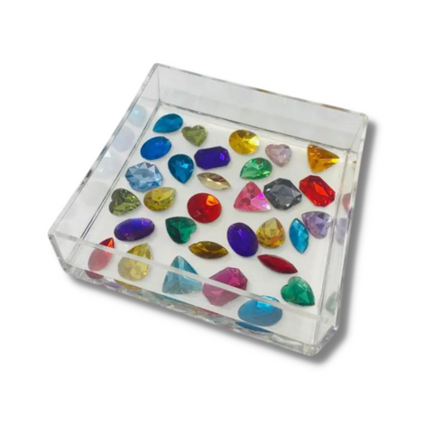 Colorful Gem Acrylic Tray Catchall