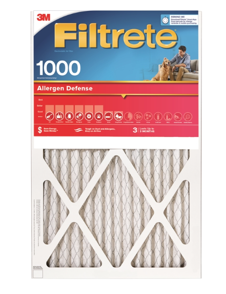 3M Filtrete 20X30X1 D 11 MERV Pleated Allergen Air Filter