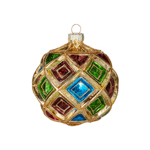 Diamond Point Ball Ornament