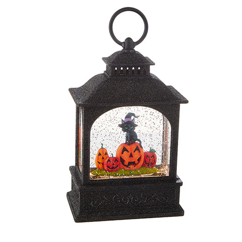 Witchy Black Cat Lighted Water Lantern