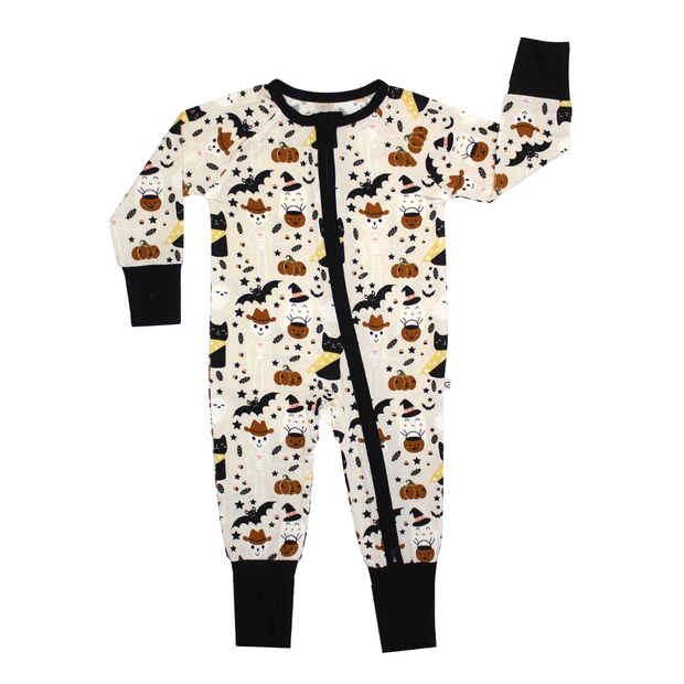 Spooky Cute Baby Pajamas - Beige