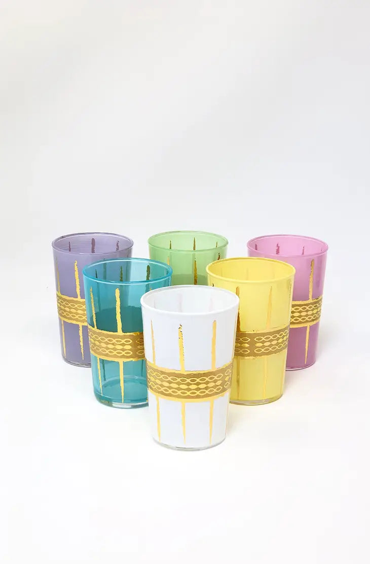 Gold Cord Tea Glass Assorted Colors