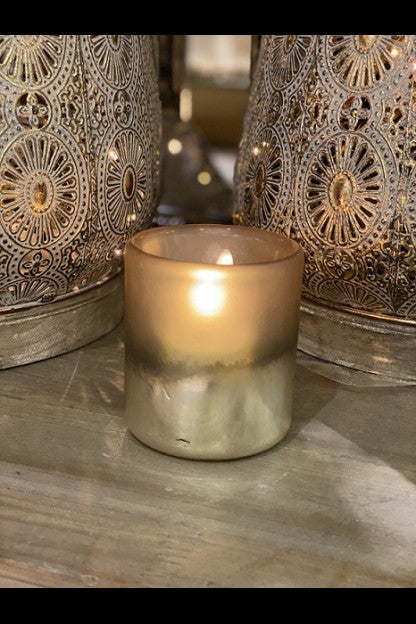 Cara Frosted Bronze Glass Votive