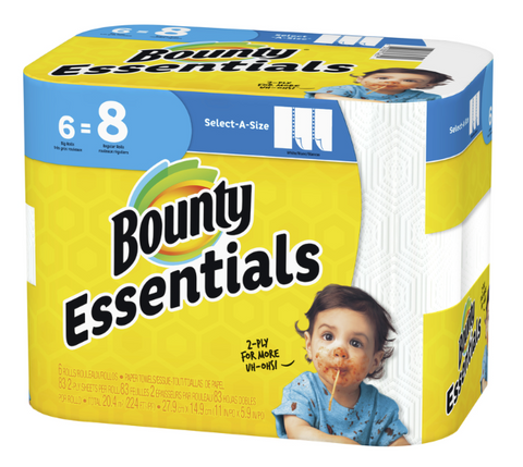 Bounty Essentials Select-A-Size 6PK Paper Towels