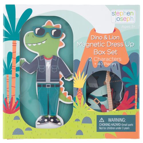Stephen Joseph - Magnetic Dress Up Doll - Dino and Lion