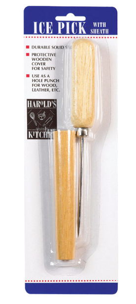 Harold's Kitchen Steel/Wood Ice Pick