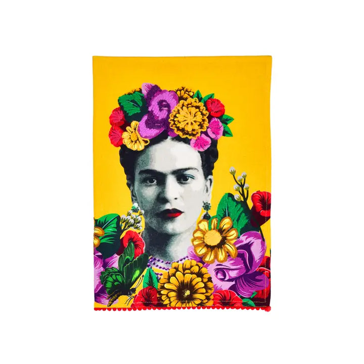 Frida Lilac & Gold Tea Towel