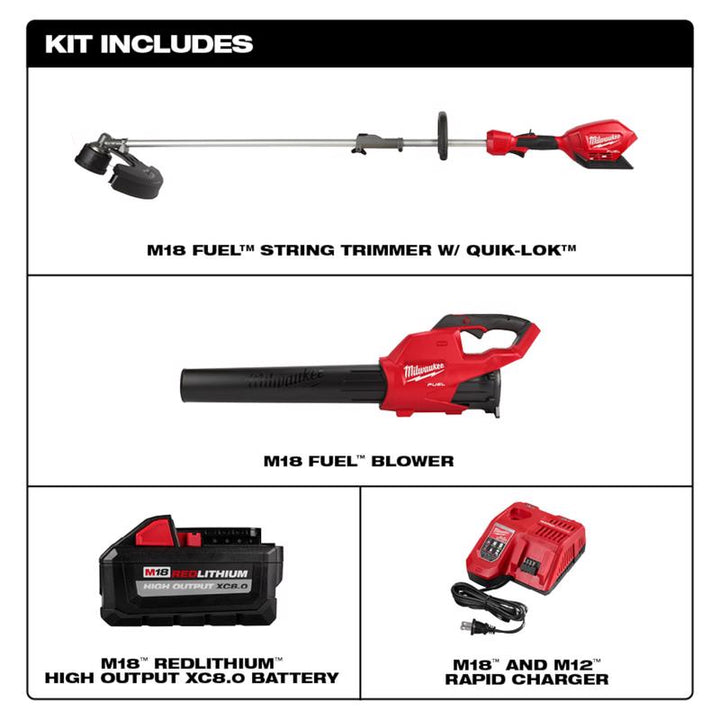 Milwaukee M18 Quik-Lok Trimmer and Blower Combo Kit