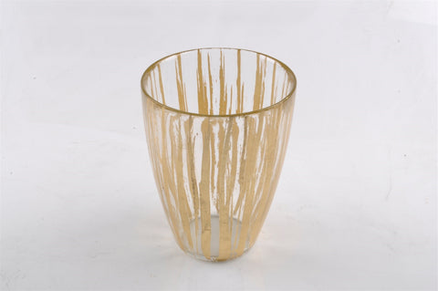 Gold Stripped Vase