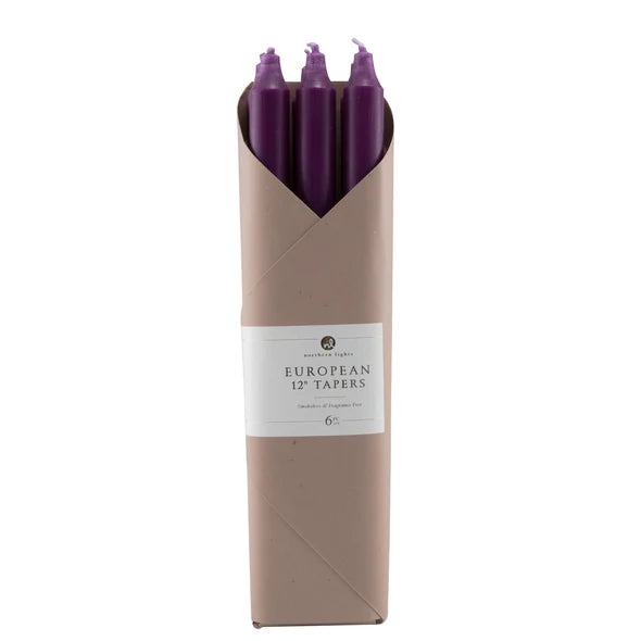 Northern Lights - Taper Candles - Purple