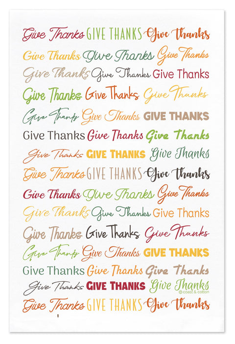 Coast & Cotton - Hand Towel - Give Thanks Expressions