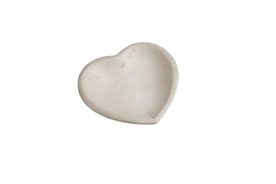 White Marble Small Heart Dish
