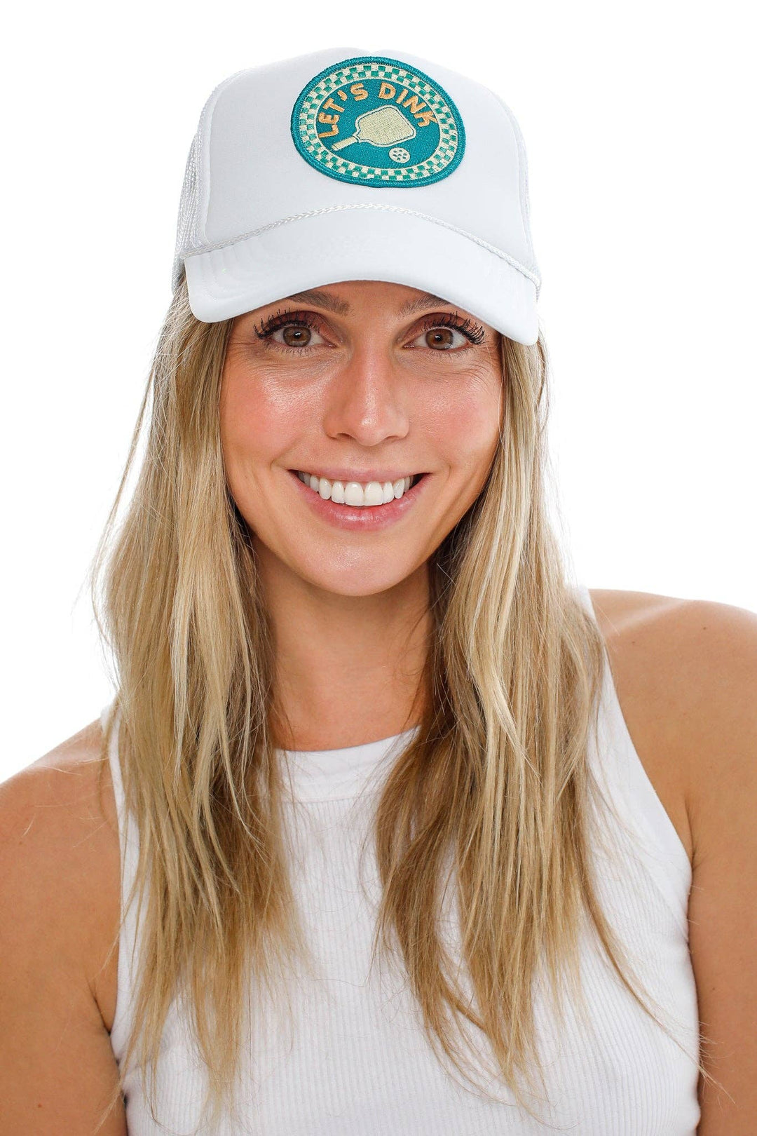 White Pickle Ball Hat