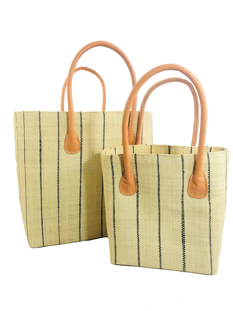 Shebobo - Soubic Pinstripes Straw Basket Bag