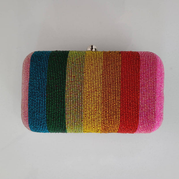 Tiana Designs - Rainbow Stripe Clutch
