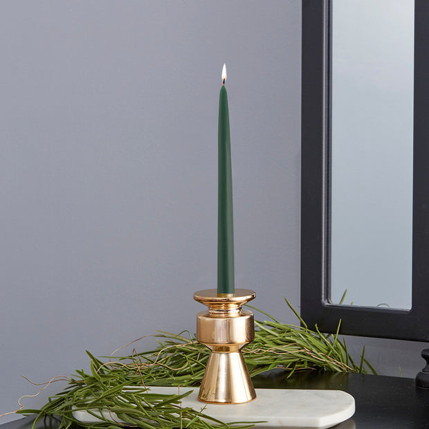 Root Candles - 9" Dipped Taper Candle - Dark Green