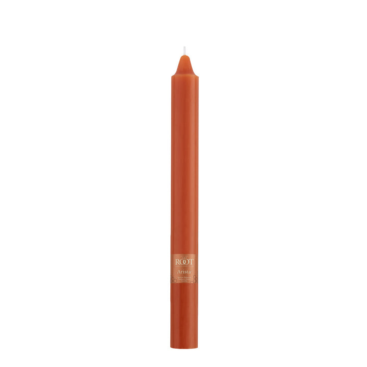 Root Candles - 9" Smooth Arista Taper Candle - Rust