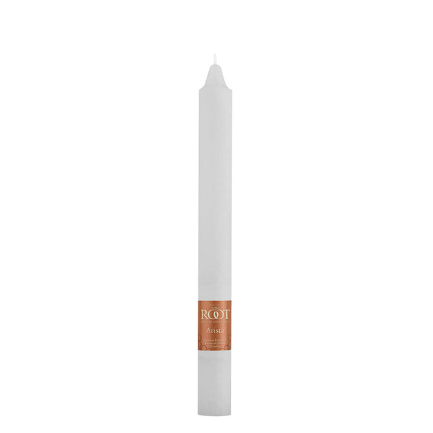 Root Candles - 9" Timberline Arista Taper Candle - White