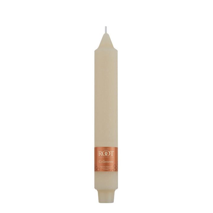 Root Candles - 9" Timberline Collenette Taper Candle - Ivory