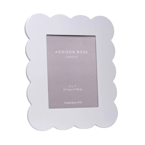 Addison Ross - White Scalloped Lacquer Photo Frame