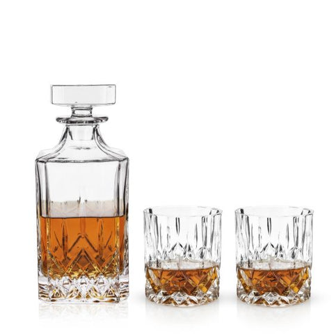 Admiral Crystal Decanter and Glass Set