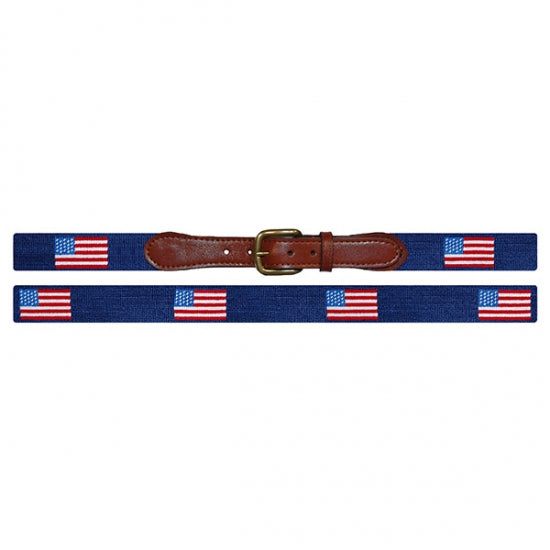 Smathers and Branson American Flag Needlepoint Belt