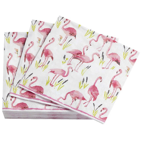 Annie Selke - Flamingos Paper Cocktail Napkin