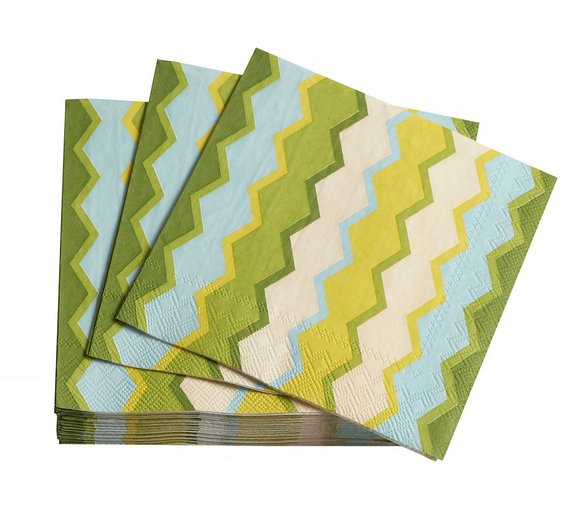 Annie Selke - Safety Net Green Paper Cocktail Napkins