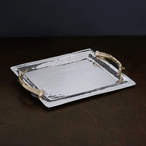 Beatriz Ball - Western Antler Emerson Tray with Gold Handles