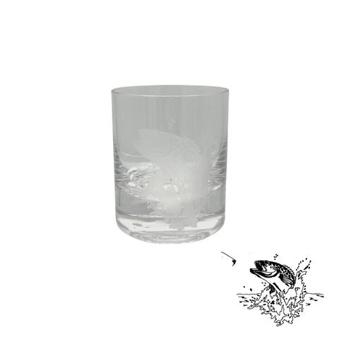 Evergreen Crystal - Etched Rocks Glass