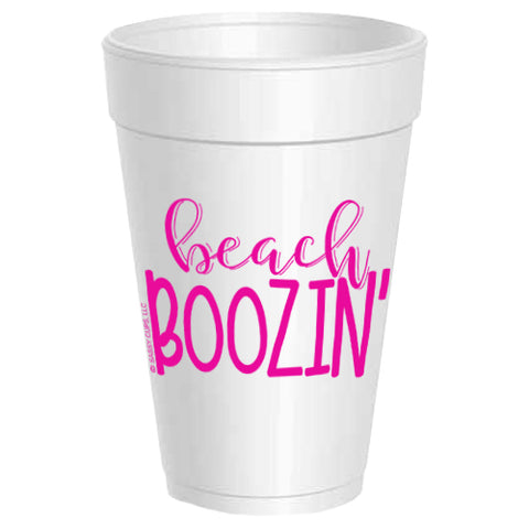 Beach Boozin Styrofoam Cups