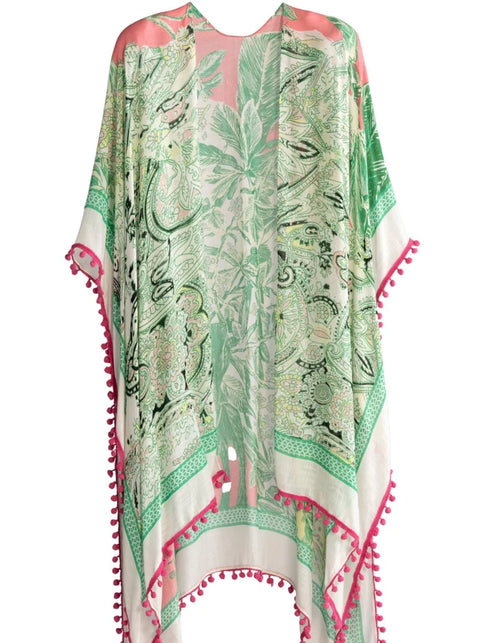 Belize Kimono - Lush Green Paisley