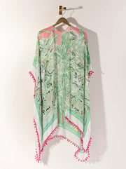Belize Kimono - Lush Green Paisley