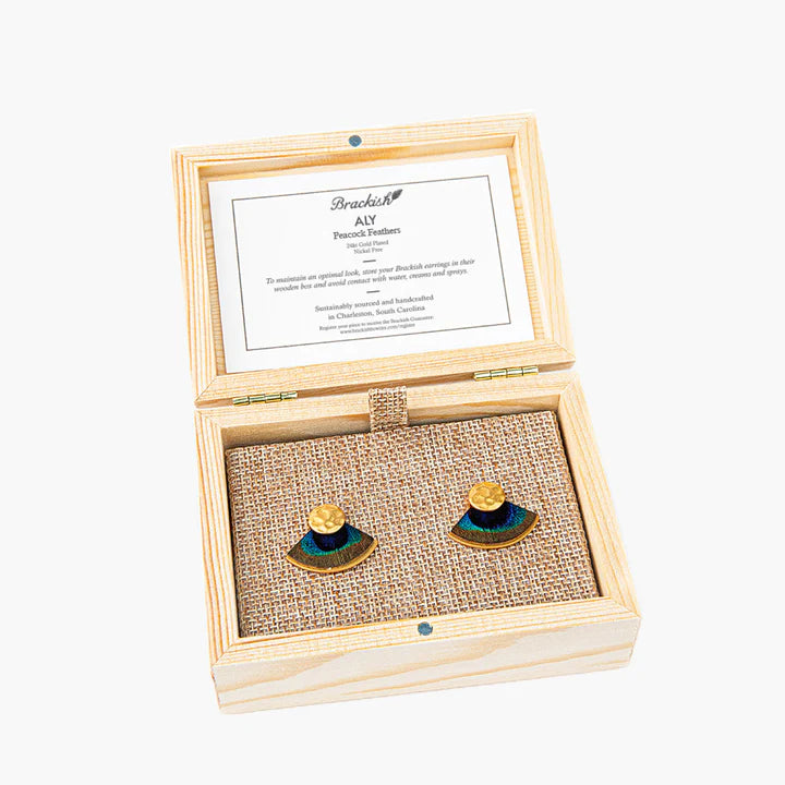 Brackish Aly Feather Stud Earring