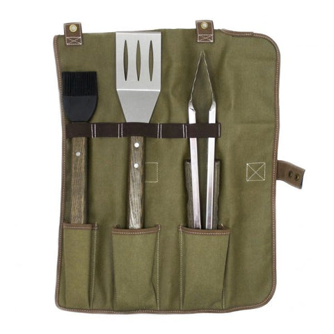Charcoal Companion Oval Pro Chef 3 Piece Tool Roll