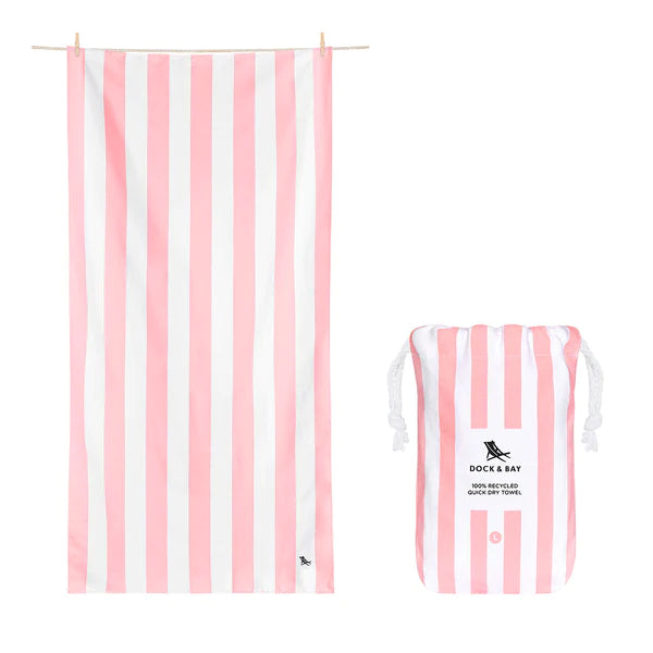Dock & Bay - Extra-Large Cabana Quick-Dry Towel - Malibu Pink