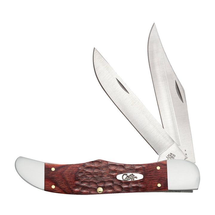 Case Knives Rosewood Standard Jig Folding Hunter with Leather Sheath