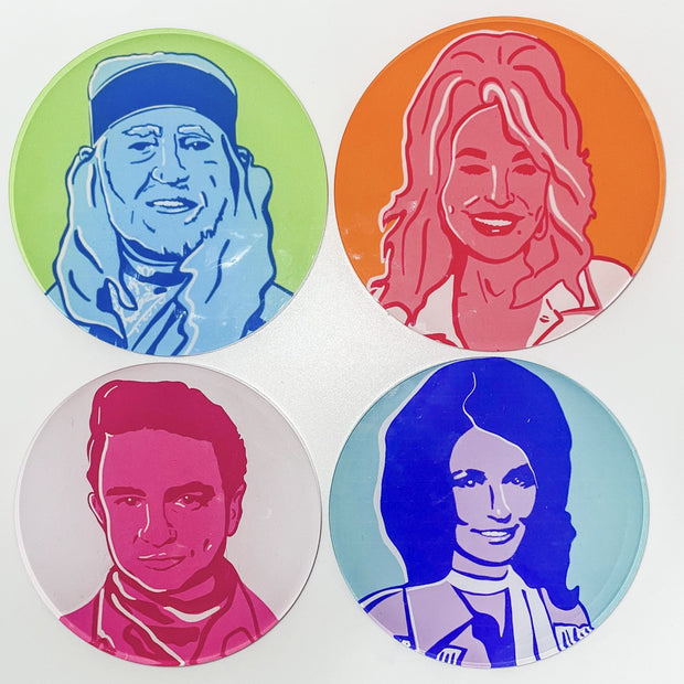 Country Legends Coasters - Set of 4