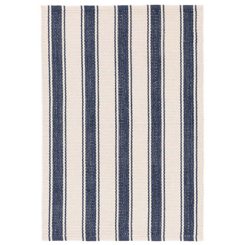 Dash & Albert Blue Awning Stripe Indoor/Outdoor Rug 2x3