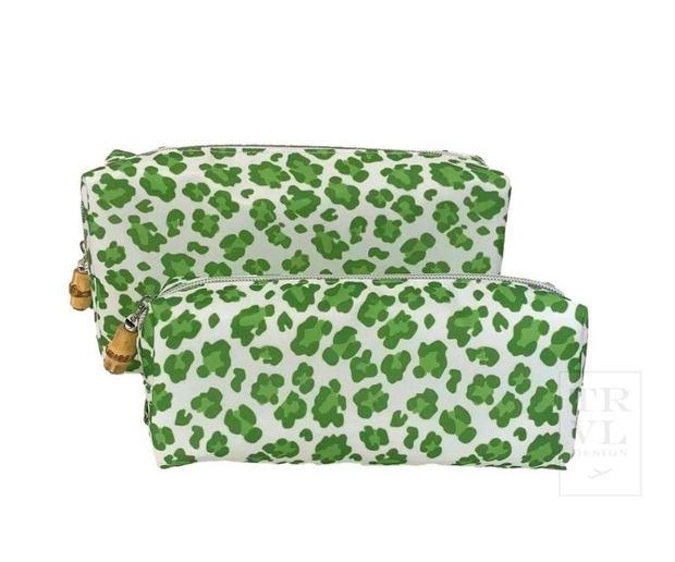 TRVL Design - Duo Pouch Set - Green Cheetah