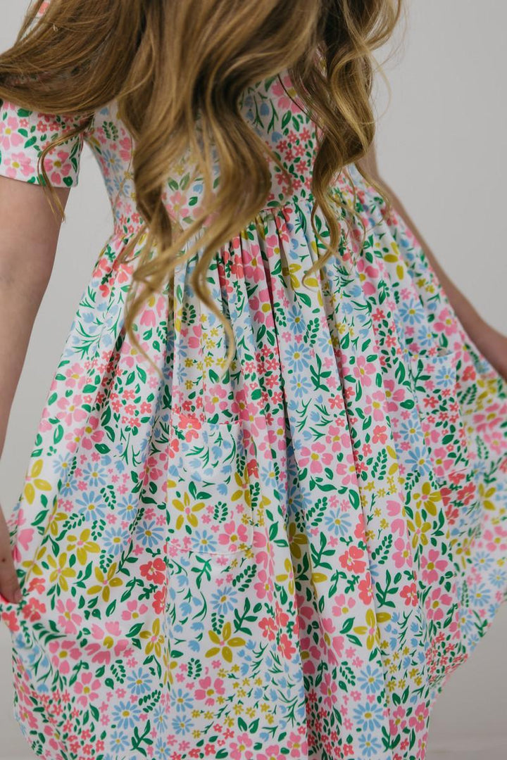 Mila & Rose - Girl's Short-Sleeve Daffodil Dress