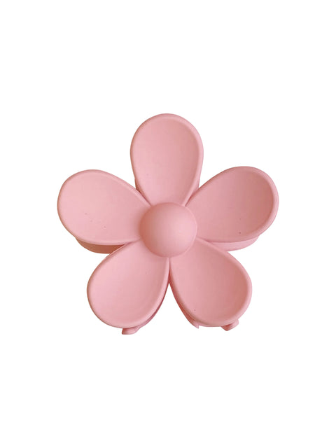Elodie Flower Hair Clip - Matte Light Pink
