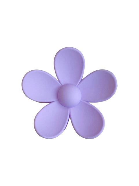 Elodie Flower Hair Clip - Matte Lilac