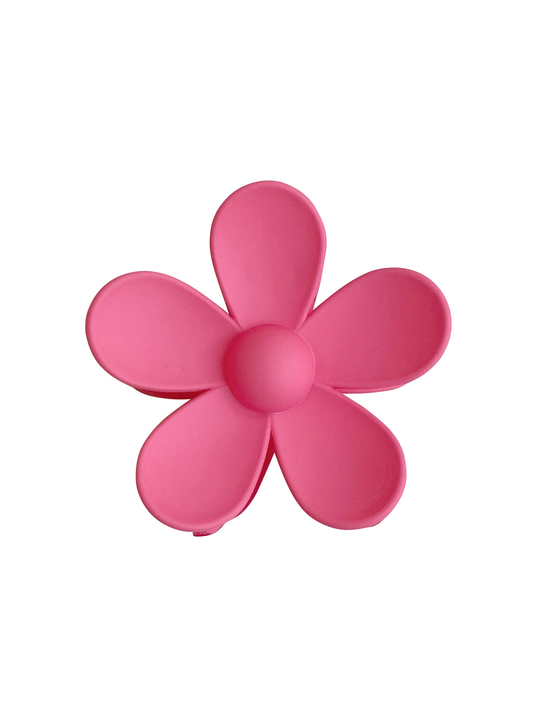 Elodie Flower Hair Clip - Matte Hot Pink