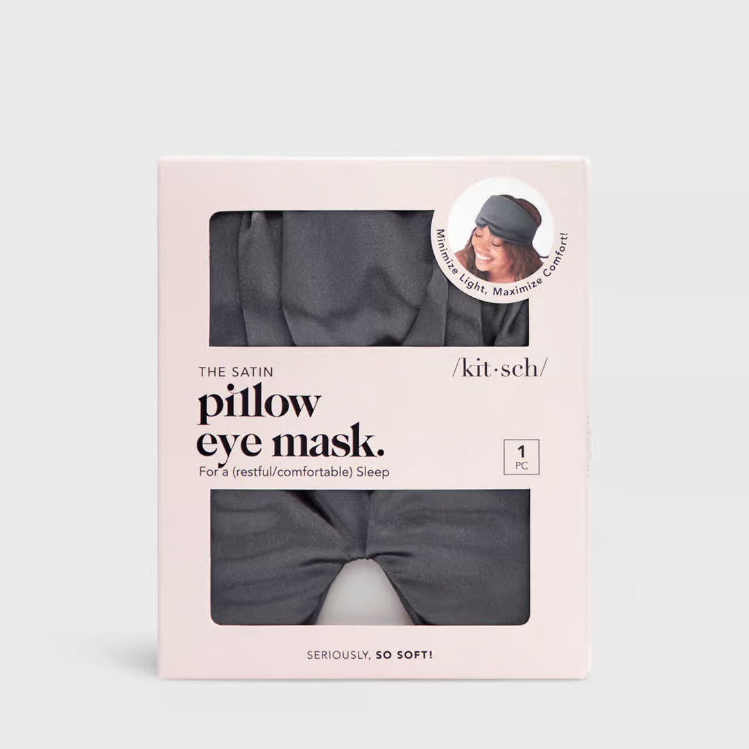 Kitsch Eye Mask Pillow Charcoal